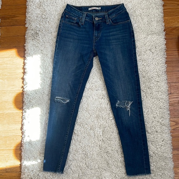 LEVI’S • 535 Super Skinny Ripped Knee Jeans W26 - Picture 4 of 6